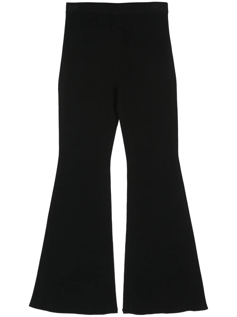 Ribbed-Knit Flared Trousers