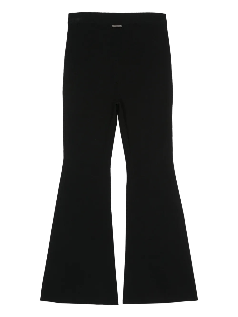 Ribbed-Knit Flared Trousers
