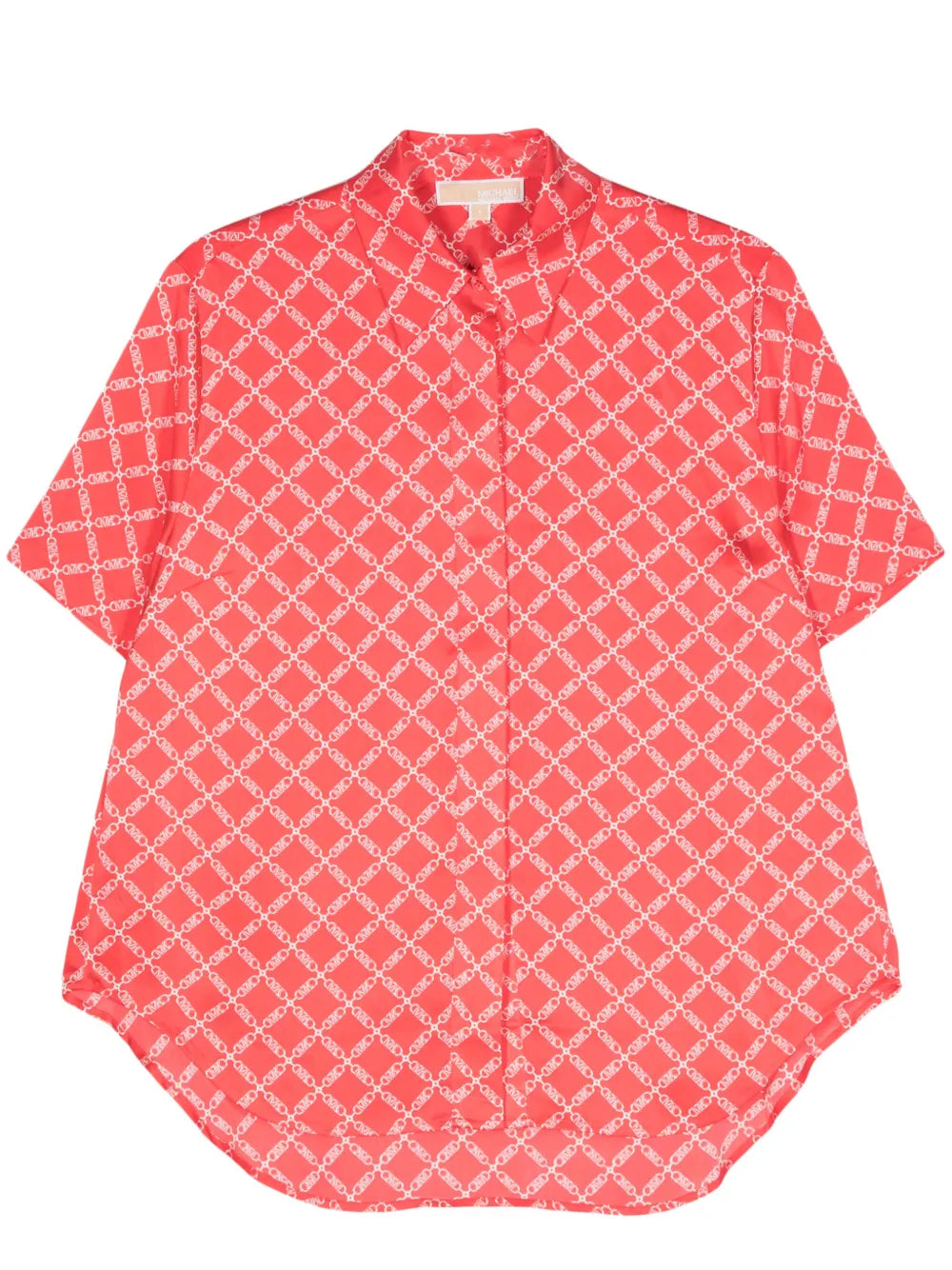 Empire Logo-Print Satin Shirt