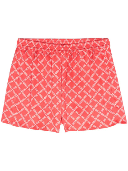 Empire Logo-Print Satin Shorts
