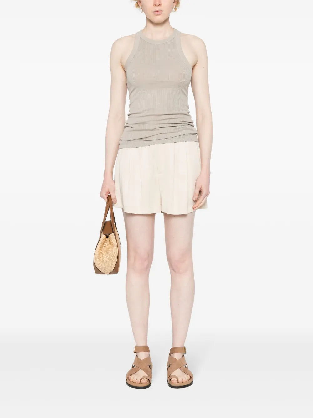 Fine-Ribbed Tank Top