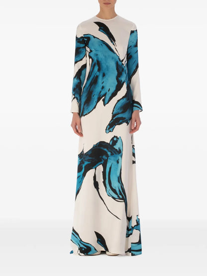 Ida Abstract-Print Maxi Dress
