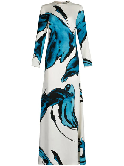 Ida Abstract-Print Maxi Dress