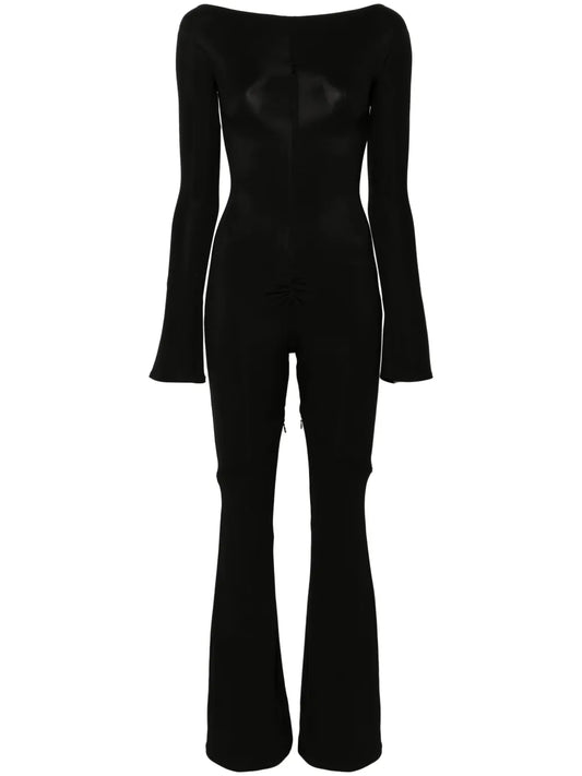 Ellipse Zip-Up Crepe Jumpsuit