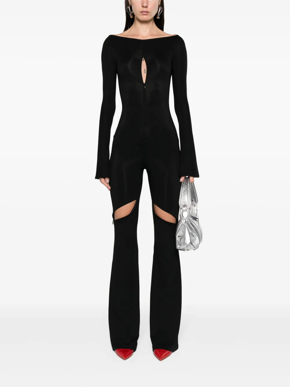 Ellipse Zip-Up Crepe Jumpsuit