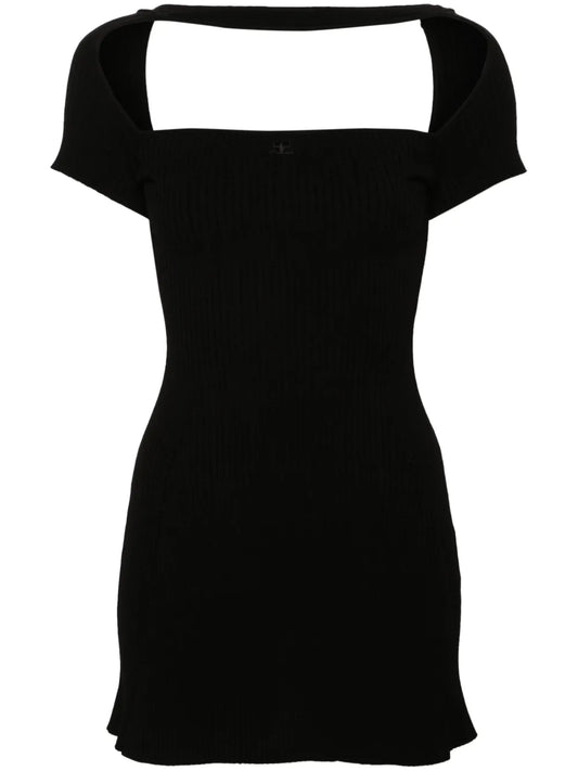 Hyperbole Ribbed-Knit Minidress