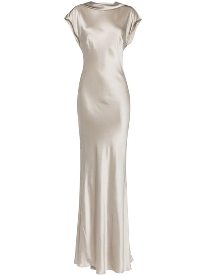 Backless Silk Gown