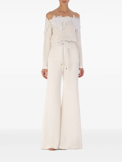 Belinda Floral-Appliqué Blouse