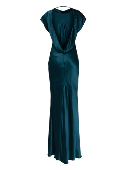 Backless Silk Gown