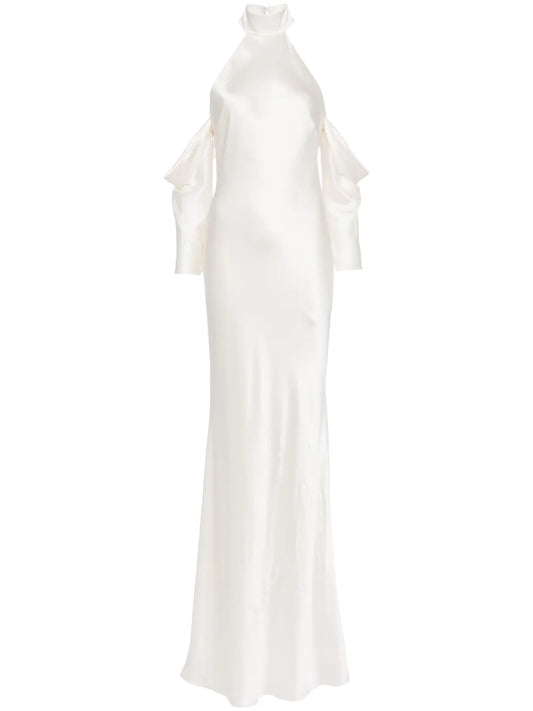 Halterneck Silk Gown
