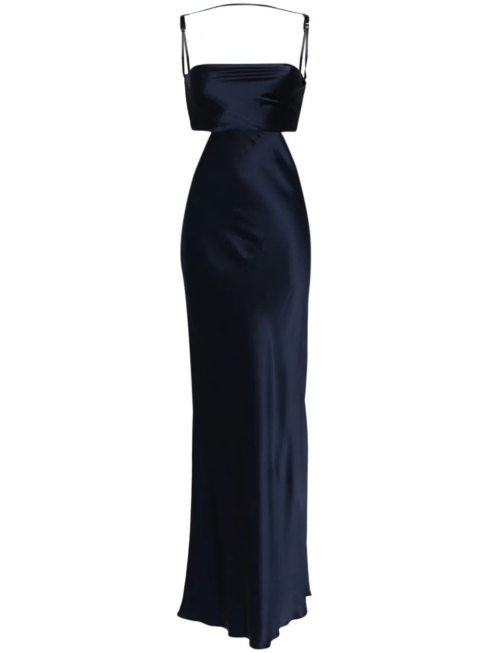Plunge Back Silk Dress