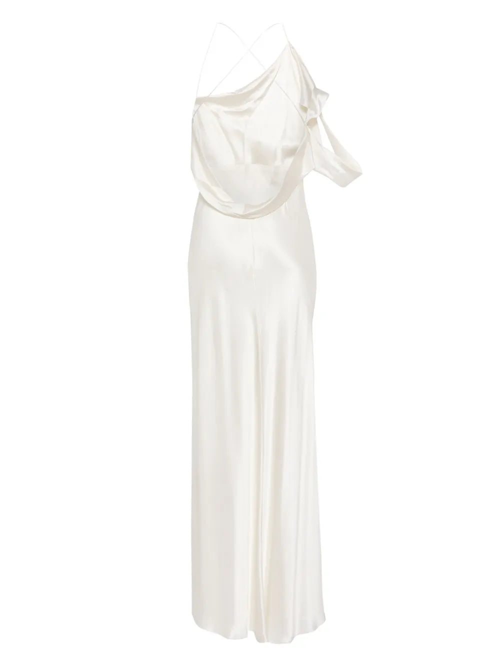 Crisscross-Back Silk Dress