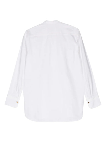 Band-Collar Twill Shirt