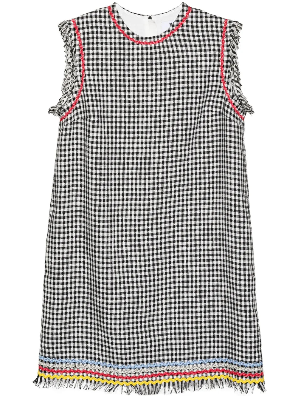 Gingham Fringed Mini Dress