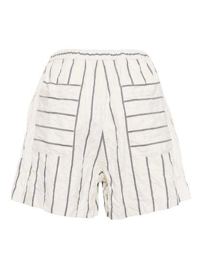 Crinkled Striped Shorts