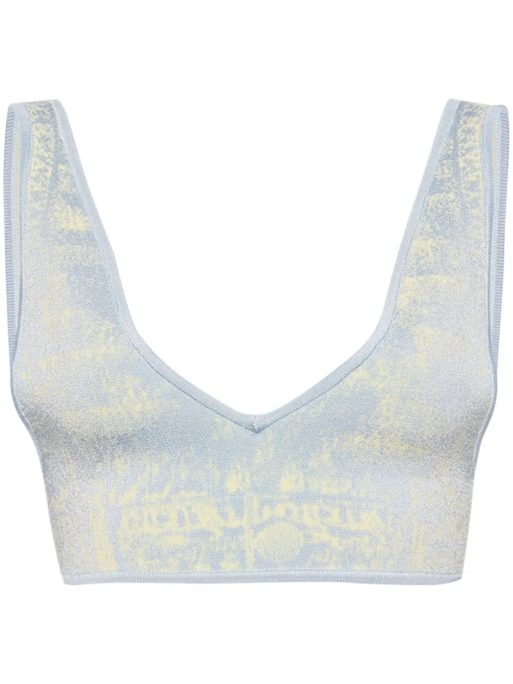 Fake Denim Bra-Style Top