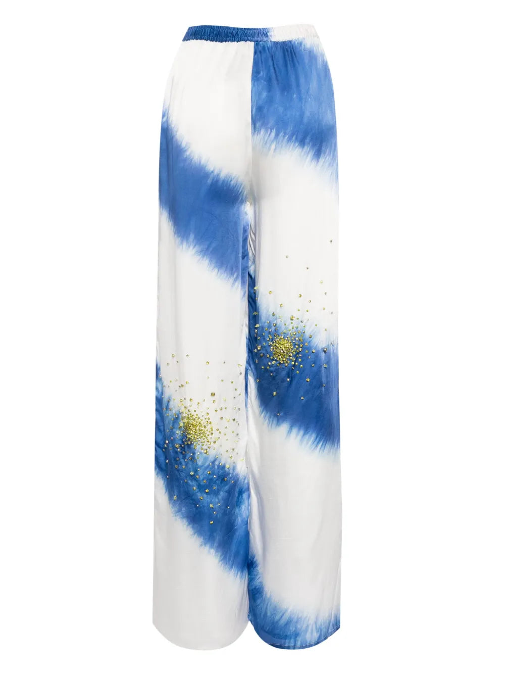 Crystal-Embellished Tie-Dye Trousers