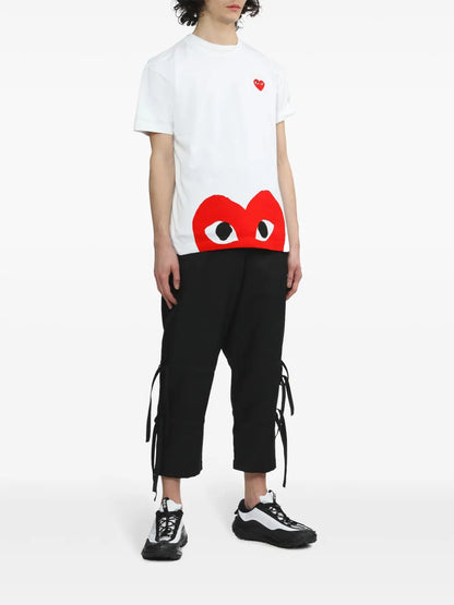 Heart-Print Cotton T-Shirt