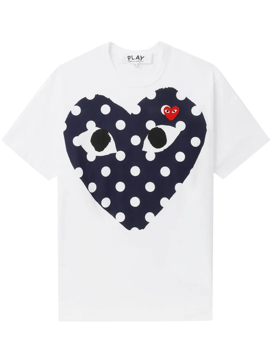 Heart-Print Cotton T-Shirt