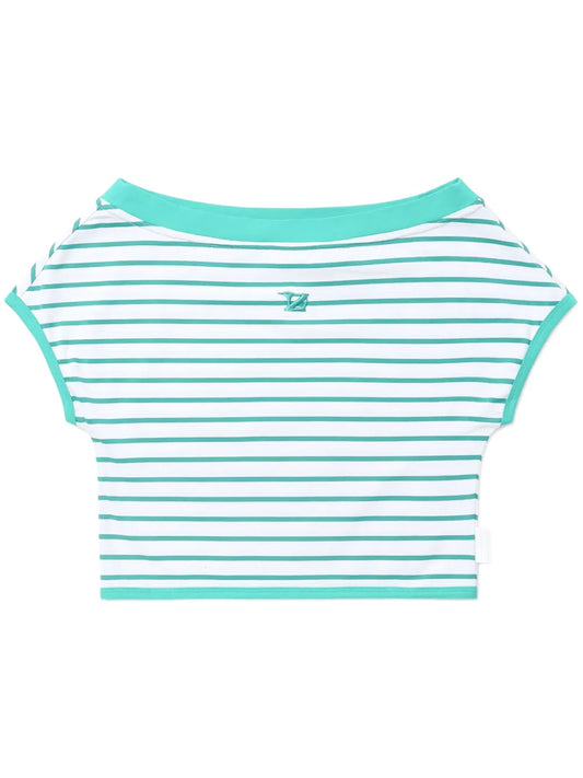 Striped Off-Shoulder T-Shirt