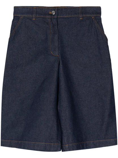 Logo-Patch Cotton Skirt