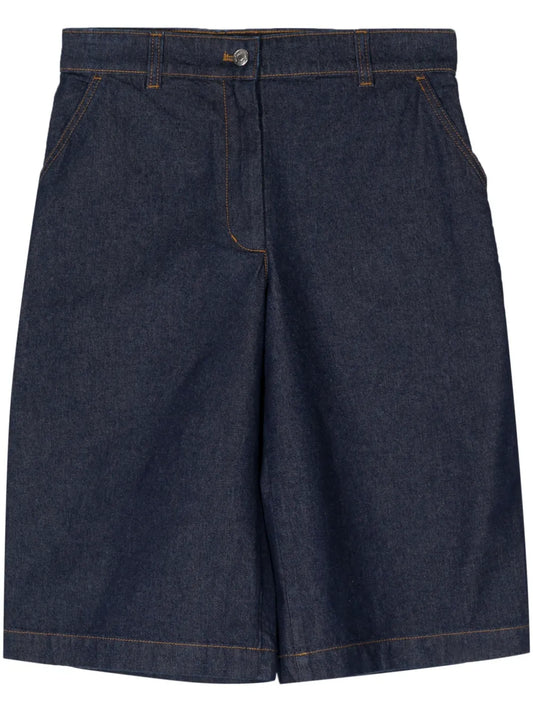 Logo-Patch Cotton Skirt