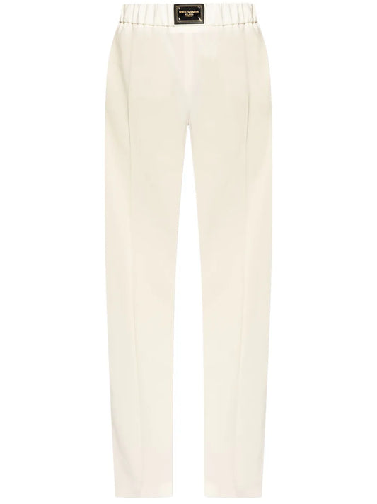 High-Waisted Wool Trousers