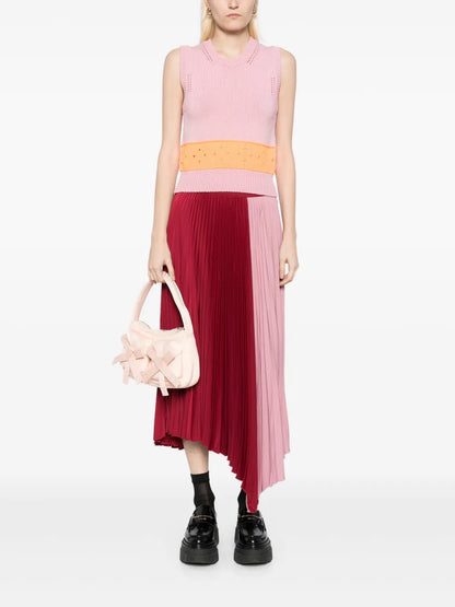 Fully Pleated Midi Skirt