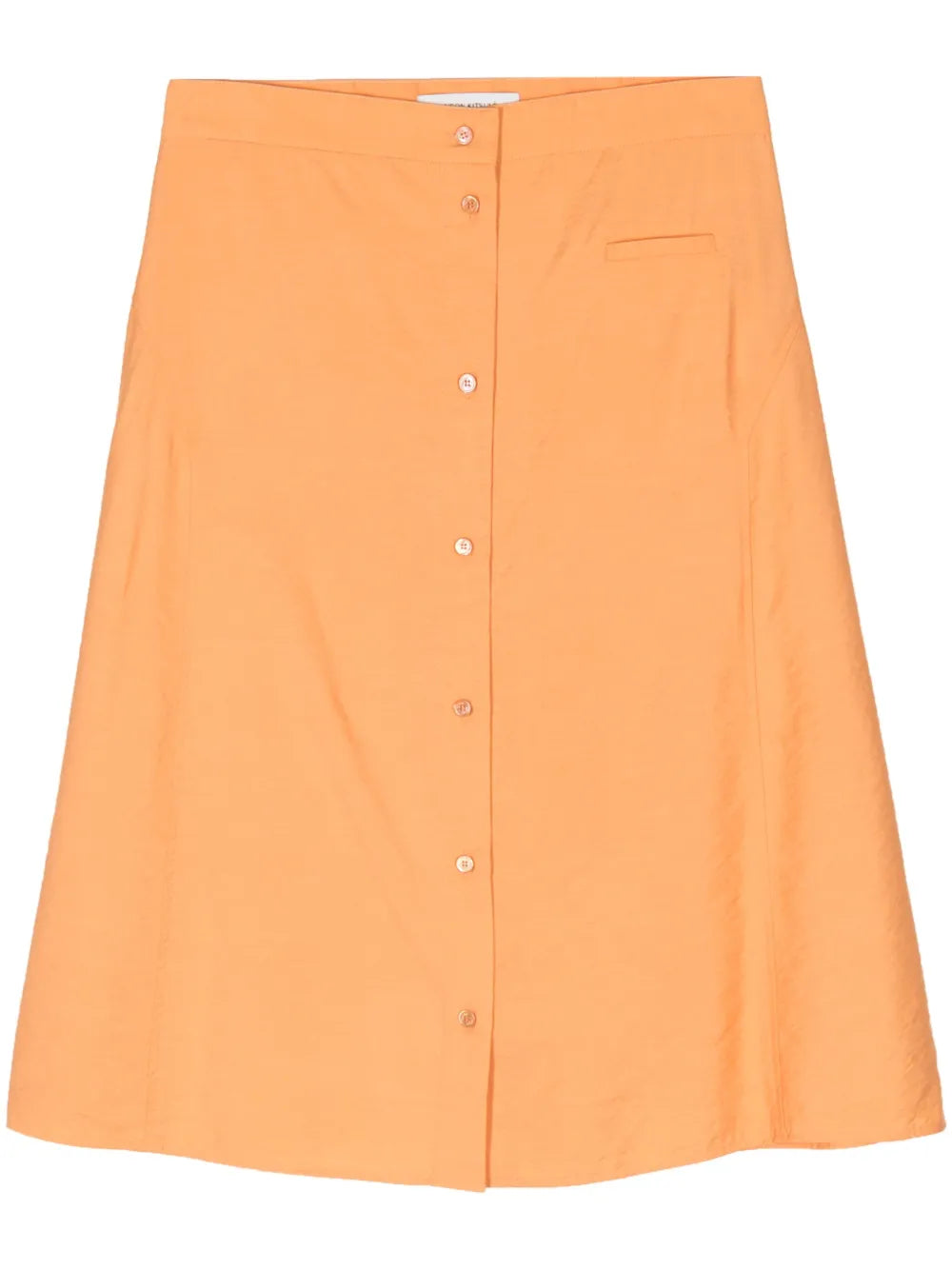 High-Waisted A-Line Midi Skirt