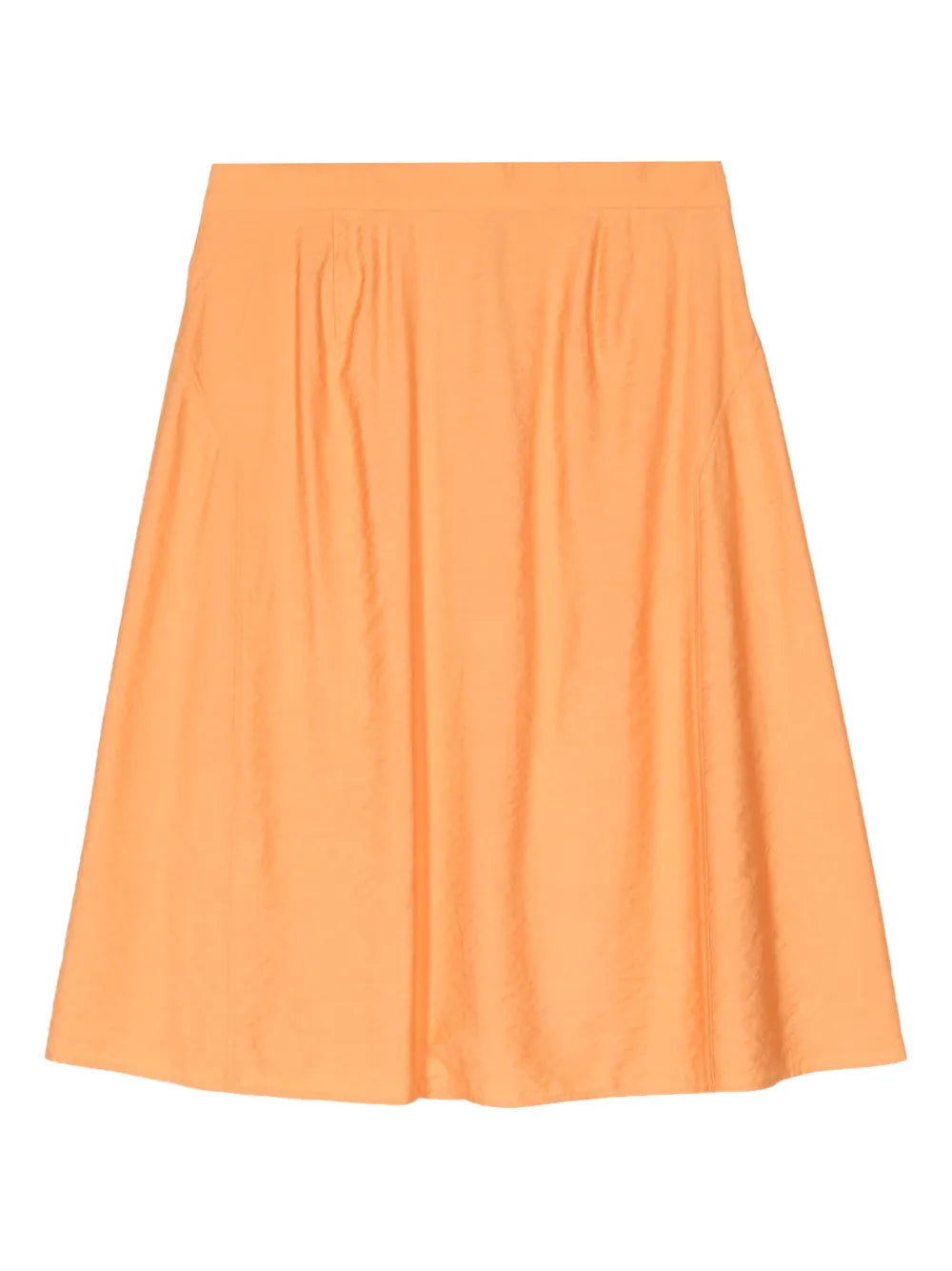 High-Waisted A-Line Midi Skirt