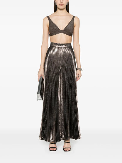 Panteon Lamé Pleated Trousers