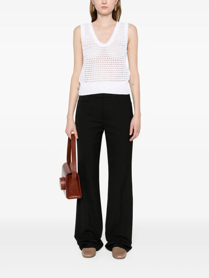 Sequin-Embellished Open-Knit Top