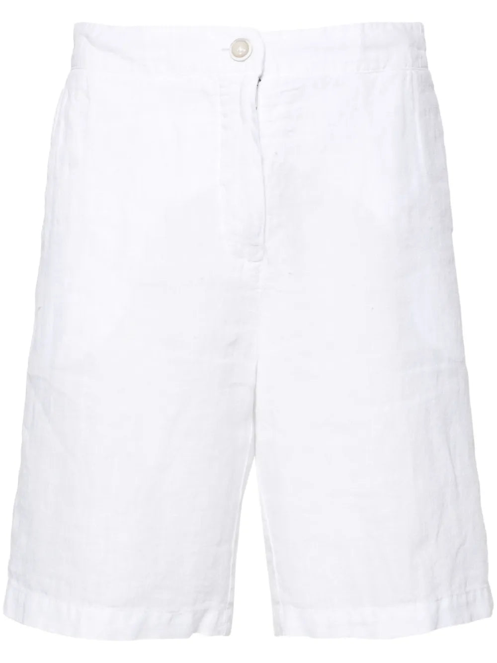 Mid-Rise Linen Shorts
