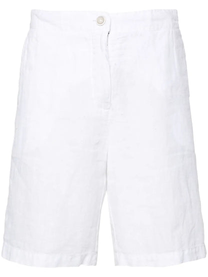 Mid-Rise Linen Shorts
