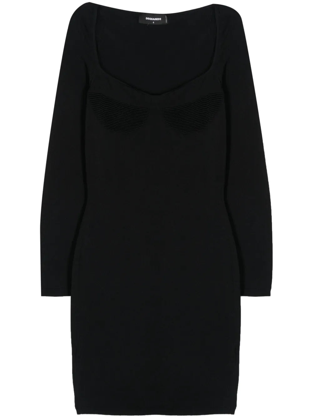 Knitted Crepe Mini Dress