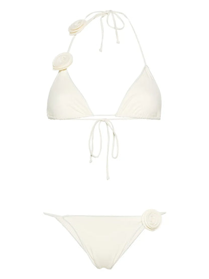 Ashar Floral-Appliqué Bikini Set