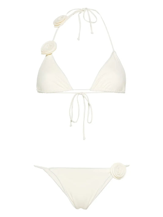 Ashar Floral-Appliqué Bikini Set