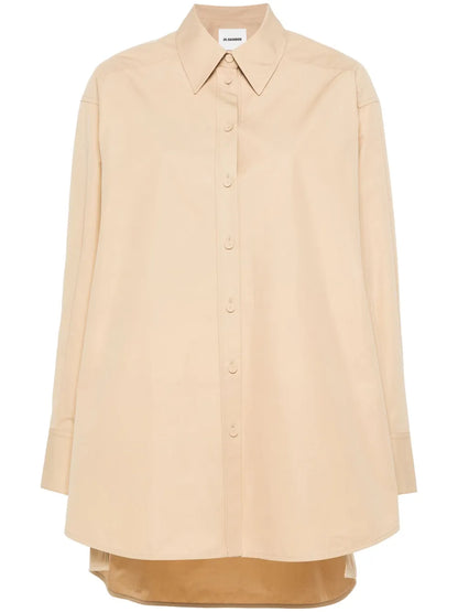 Cut Out-Detail Cotton Shirt