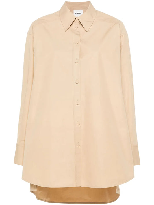 Cut Out-Detail Cotton Shirt