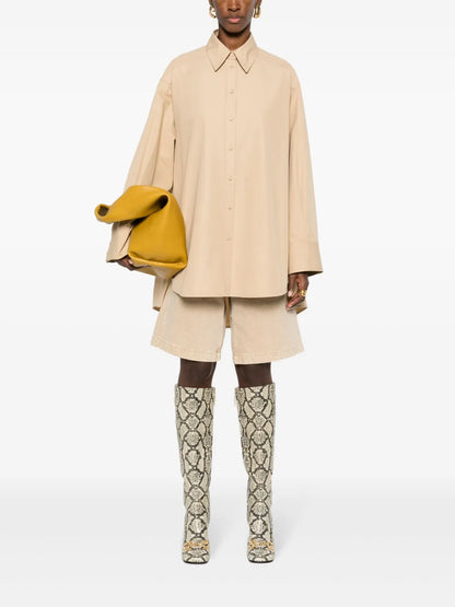 Cut Out-Detail Cotton Shirt