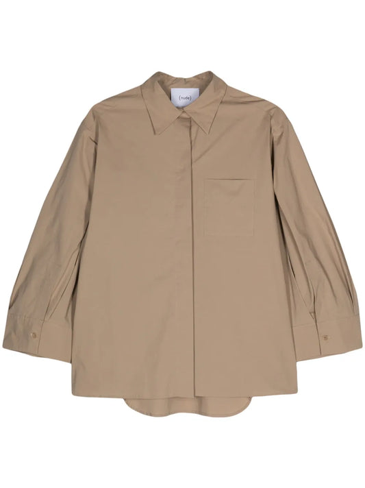 Pointed-Collar Poplin Shirt