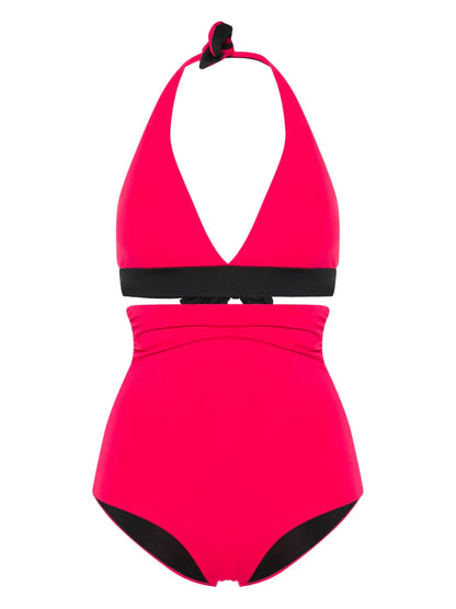Triangle-Cup High-Waisted Bikini