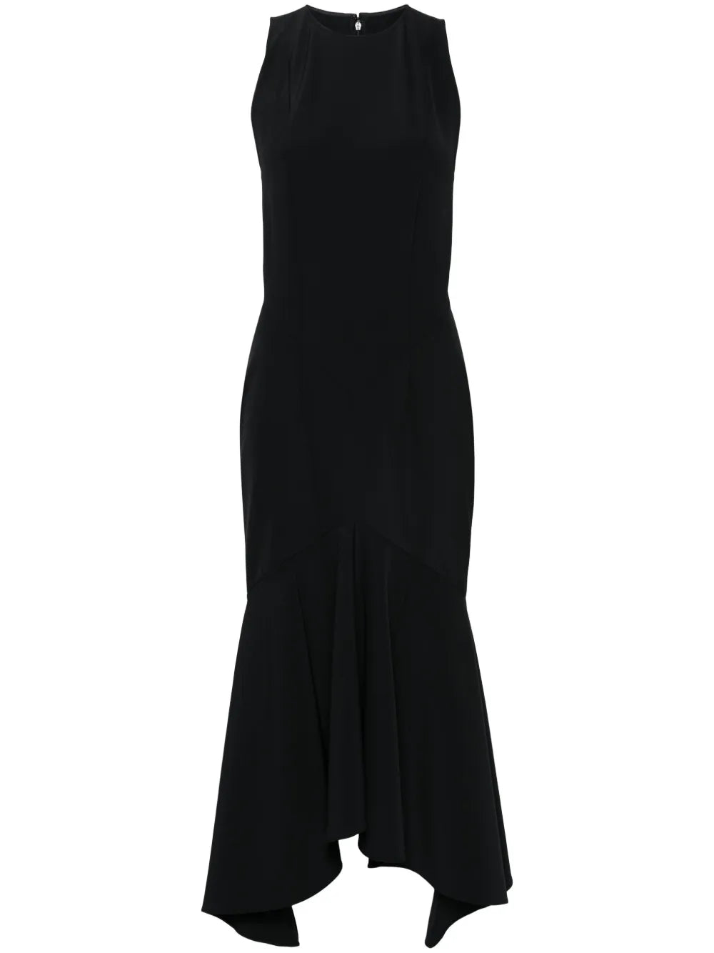 Seam-Detailed Flared Maxi Dress