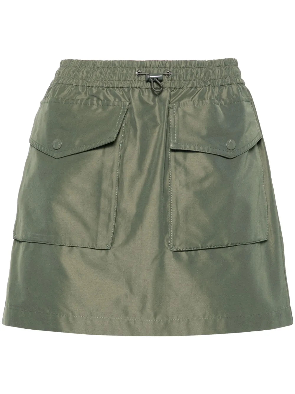 Elasticated-Waist Cargo Mini Skirt