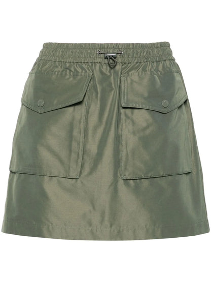 Elasticated-Waist Cargo Mini Skirt