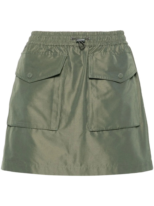 Elasticated-Waist Cargo Mini Skirt