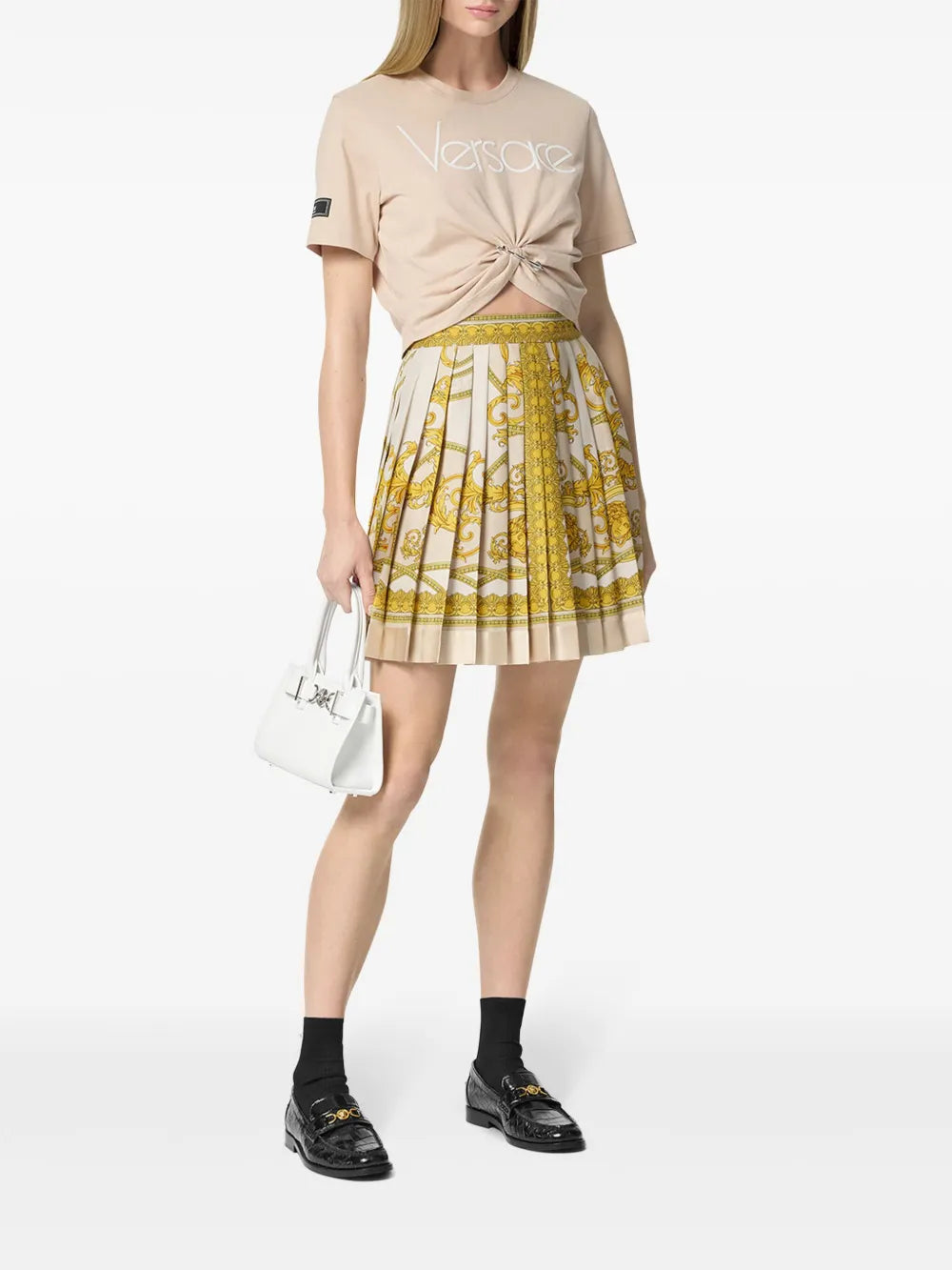 La Coupe Des Dieux Pleated Silk Skirt