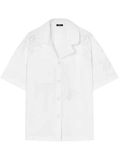 Sangallo-Embroidered Cotton Shirt