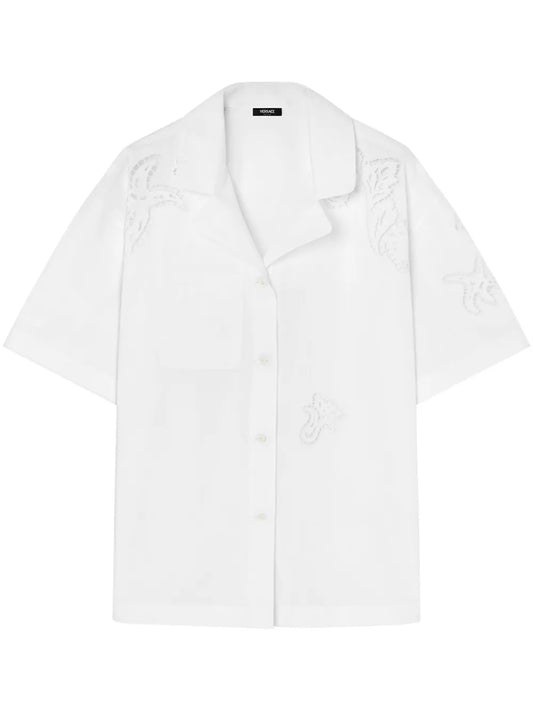 Sangallo-Embroidered Cotton Shirt