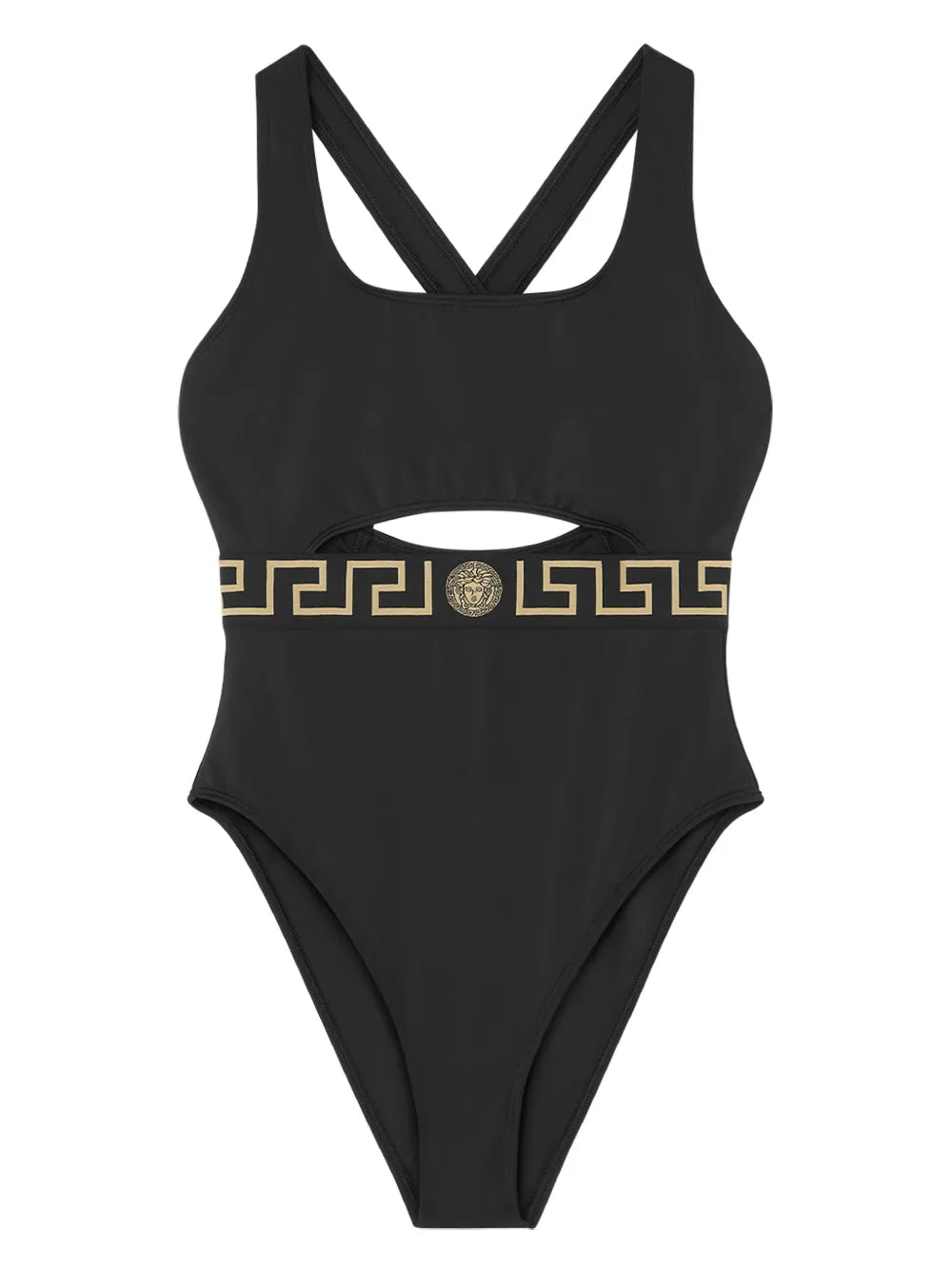Greca Border One-Piece Swimsuit